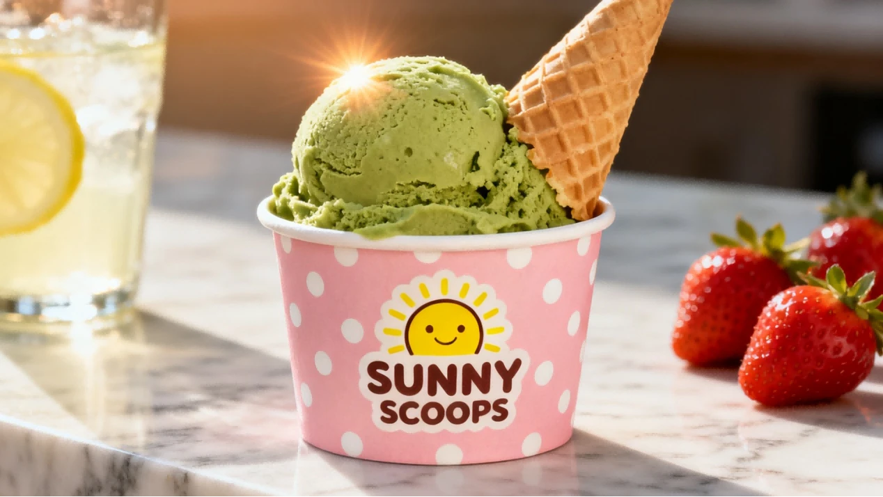 Paper Ice Cream Cups with printing 2 Paper Ice Cream Cups with printing 2