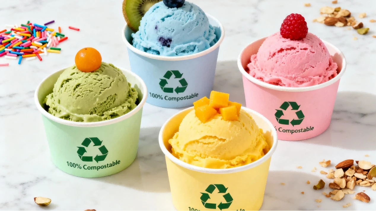 Paper Ice Cream Cups with printing 3 Paper Ice Cream Cups with printing 3