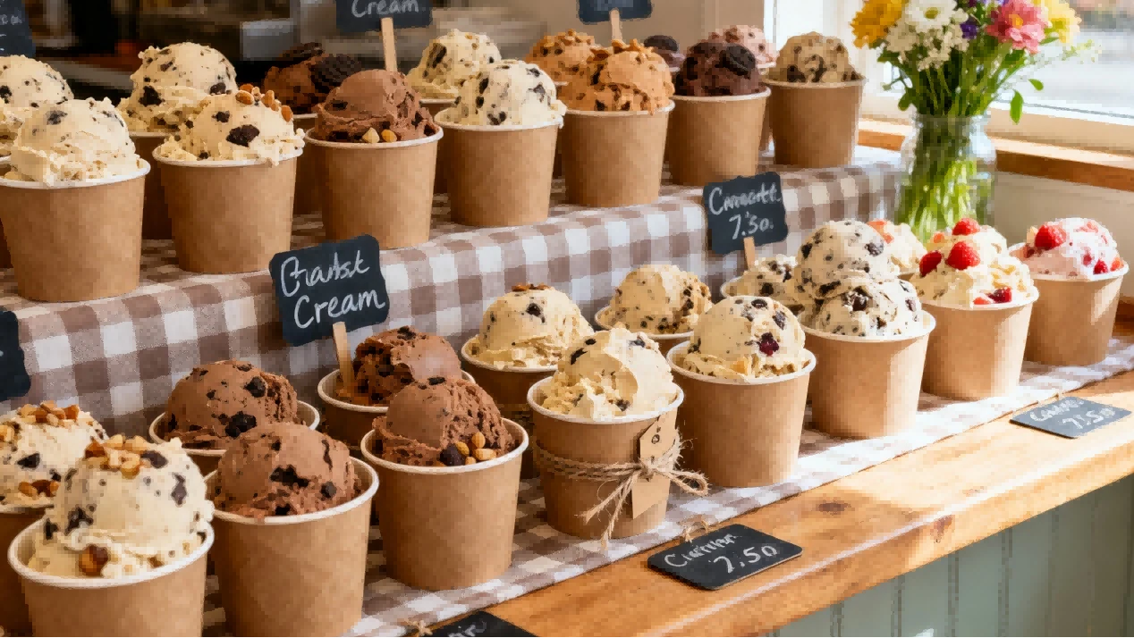 Paper Ice Cream Cups with printing 4 Paper Ice Cream Cups with printing 4